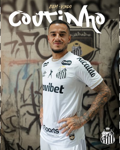 Philippe Coutinho, nuevo futbolista del Santos.