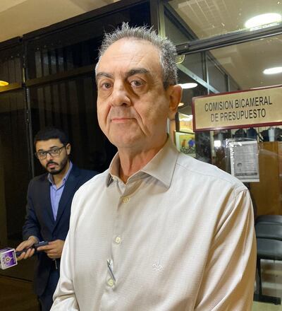 El diputado cartista Yamil Esgaib, esta mañana en el Congreso. Defendió el proyecto que busca reducir la pena a los corruptos.