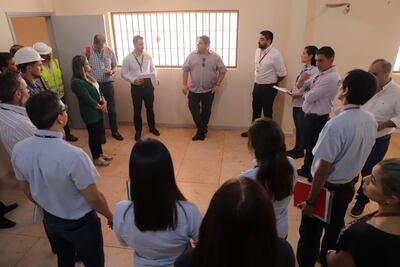 Los profesionales del PTI hicieron un recorrido en la obra del nuevo penal.