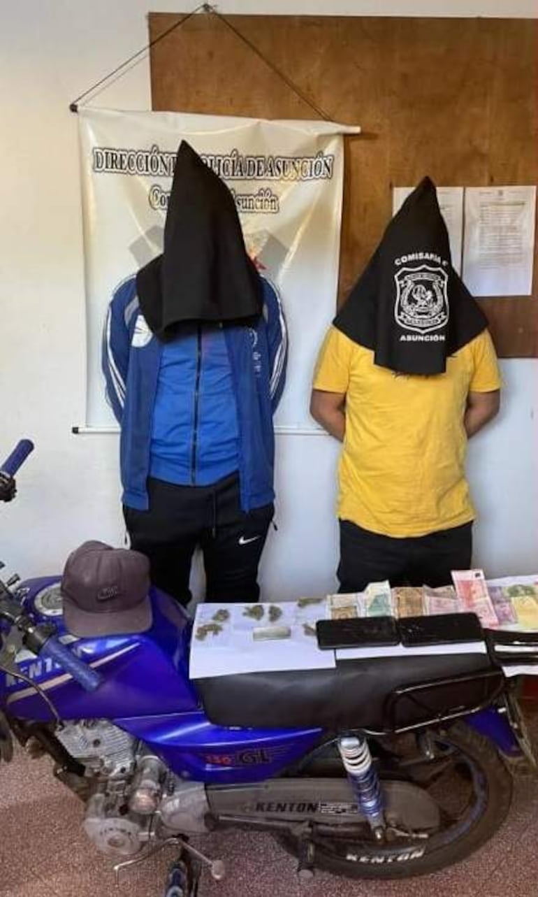 Asunción: detienen a dos presuntos “narco delivery” con marihuana