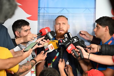 El delantero de la selección paraguaya, Isidro Pitta habla con los medios en la previa al duelo ante Turquía, por la segunda ronda del Grupo D del Mundial 2026.