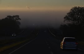 amanecer sol neblina calor frio