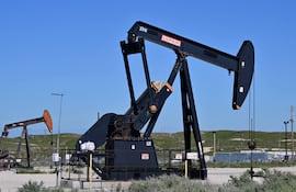 Un extractor de petróleo de la firma Chevron, en California.