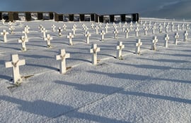 El cementerio de Darwin, en el que yacen militares argentinos muertos en el conflicto bélico de 1982.