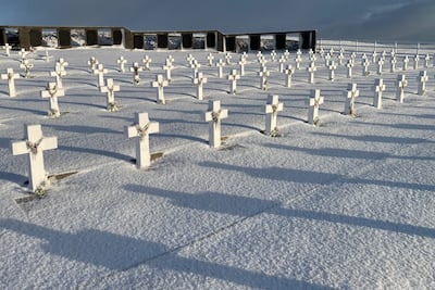 El cementerio de Darwin, en el que yacen militares argentinos muertos en el conflicto bélico de 1982.