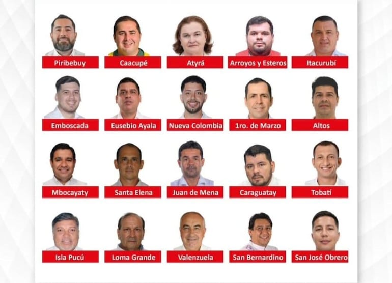 Honor Colorado copó las candidaturas a intendente en los 20 distritos de Cordillera