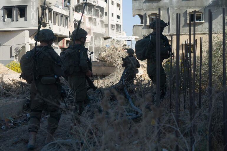 Soldados israelíes en la Franja de Gaza.