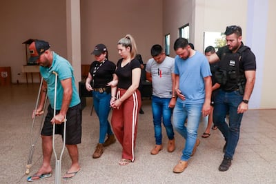 Los cinco detenidos en la operación Umbral comparecieron en la Fiscalía de Saltos del Guairá, capital de Canindeyú.