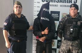 Derlis Adrián Martínez González, detenido.