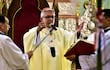 El cardenal Adalberto Martínez durante la misa por Nochebuena en la Catedral Metropolitana de Asunción.