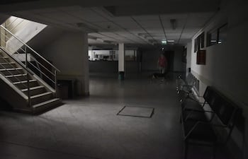 Así se encuentra la Clínica Boquerón del IPS, que está sin energía eléctrica desde temprano.