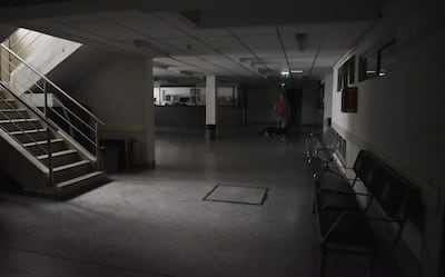 Así se encuentra la Clínica Boquerón del IPS, que está sin energía eléctrica desde temprano.