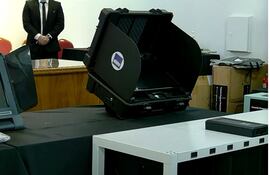 Foto de archivo de una máquina de votación.