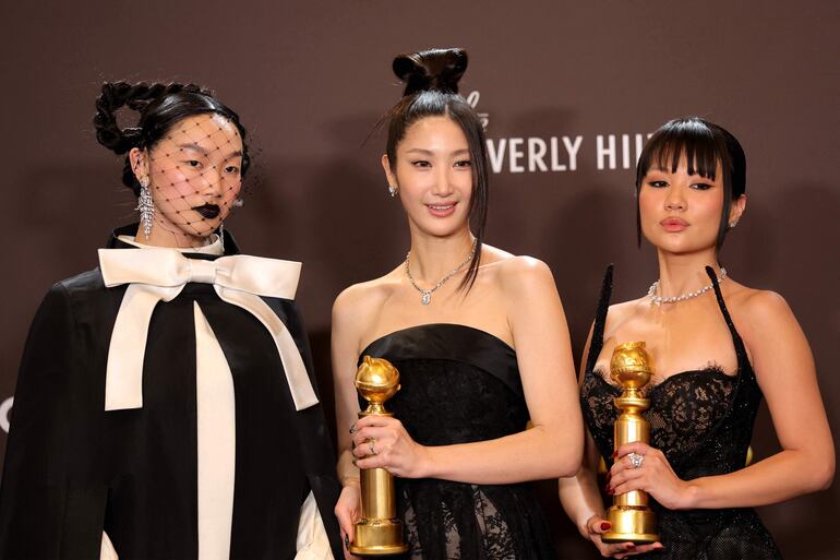 Audrey Nuna, EJAE y Rei Ami celebran los premios obtenidos por "Las guerreras k-pop"