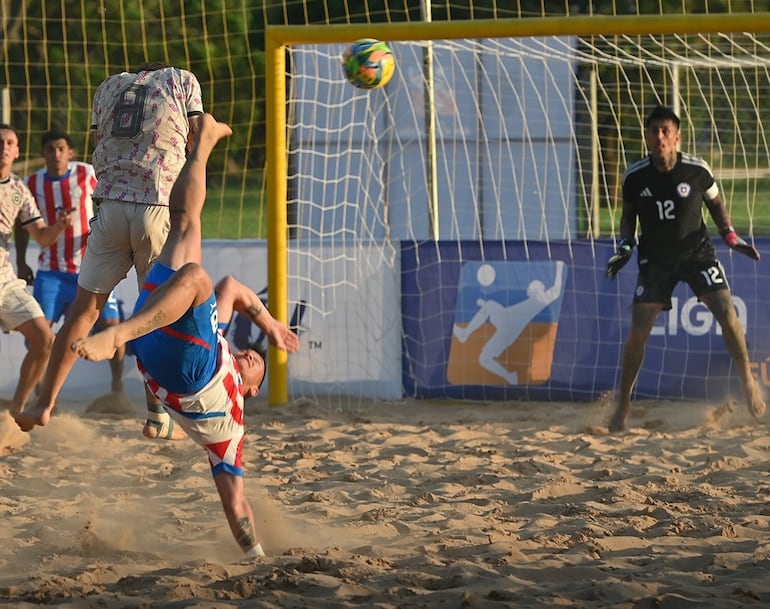 Espectacular "chilena" pynandi en el juego contra los trasandinos. Derrota en Sub 20 y victoria en tiempo de prórroga de los albirrojos mayores.