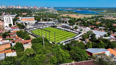 Vista aérea del estadio La Huerta.