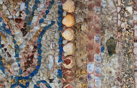 Mosaicos descubiertos en una lujosa casa romana cerca del Coliseo en Roma, Italia.