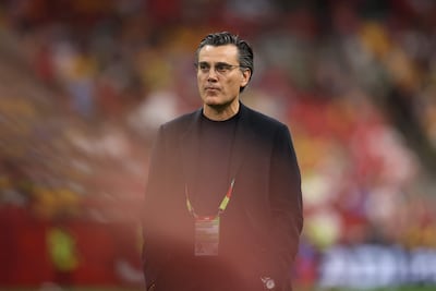 Vincenzo Montella, director técnico de Turquía, es visto durante el calentamiento previo al partido del Grupo D de la Copa Mundial de la FIFA 2026 entre Australia y Turquía en el BC Place de Vancouver.