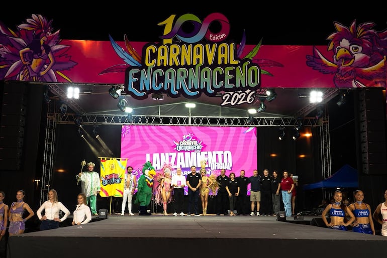 Presentaron alegorías y figuras para la edición 100 del Carnaval Encarnaceno 2026.