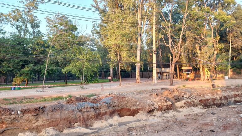 Así avanzan las obras sobre la avenida Mariscal López, este 22 de enero.