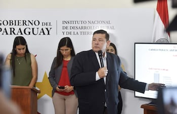 Presidente del Instituto Nacional de Desarrollo Rural y de la Tierra (Indert), Francisco Ruiz Díaz.