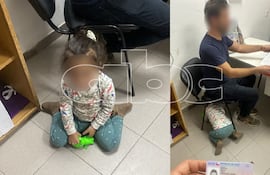 Niña de dos años hallada en Argentina, luego de que fuera raptada de Paraguay por su padre de nacionalidad chilena.