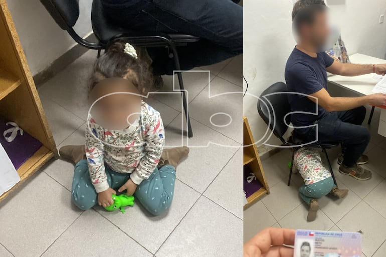 Niña de dos años hallada en Argentina, luego de que fuera raptada de Paraguay por su padre de nacionalidad chilena.