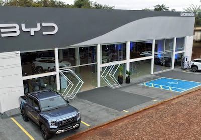 Este es el nuevo showroom de BYD en Encarnación.
