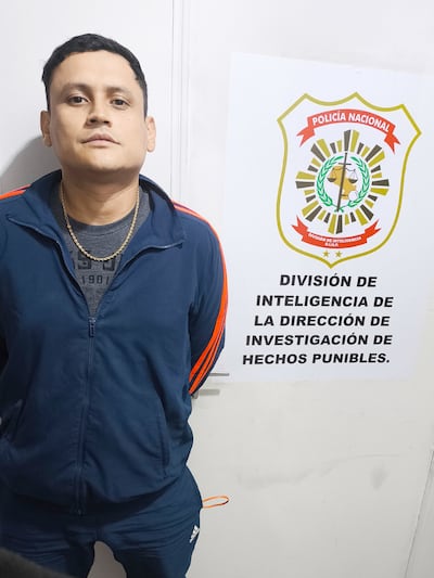 Hugo David Jacobo Platón, víctima de un apriete de tres agentes de la Dirección General de Inteligencia Policial, pero ahora detenido como supuesto tortolero.