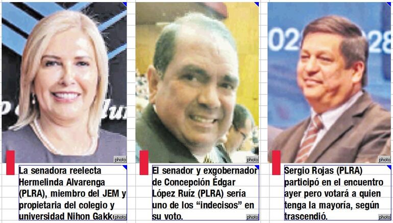 Senadores indecisos.