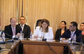 Carlos Fernández Valdovinos (i), ministro de Economía, ante la Comisión de Presupuesto de Diputados, buscando el dictamen a favor para aprobar hoy mismo la ley de Superintendencia de Pensiones y Jubilaciones.