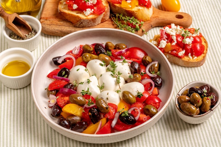 Concepto de dieta mediterránea.