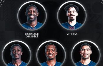 Los jugadores de París Saint Germain que son parte del Once Ideal de los Premios The Best de la FIFA, además del Gianluigi Donnarumma, quien se marchó del PSG al Manchester City para el segundo semestre de la temporada.