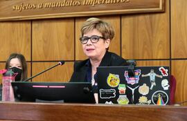 Desirée Masi . ultima sesión del senado 2018-2023