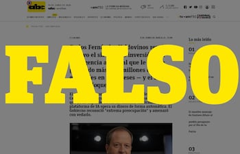 Alerta con presunta estada utilizando diseño colores y características de la página web de ABC Digital.
