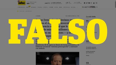 Alerta con presunta estada utilizando diseño colores y características de la página web de ABC Digital.
