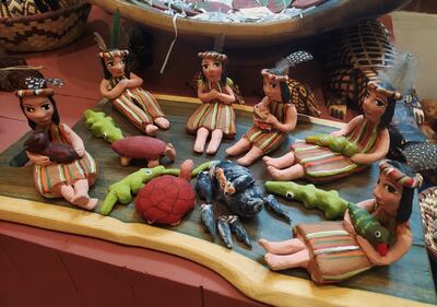 El pesebre de Rogelia Romero, que forma parte del acervo del Centro Cultural del Lago, es uno de los que se puede ver en la Feria Navideña.