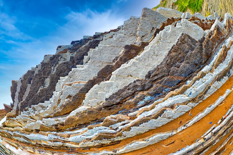 Zumaia, Gipuzkoa, en la costa norte de España.