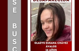 Gladys Susana Chávez Ávalos (16), desaparecida en la ciudad de Vaquería.