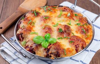 Pastas con albóndigas.