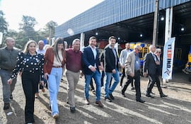 El titular de Diputados, Raúl Latorre (c) hoy durante la inauguración de la Expo Santa Rita-