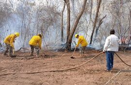 Incendio en el Chaco. (Archivo).