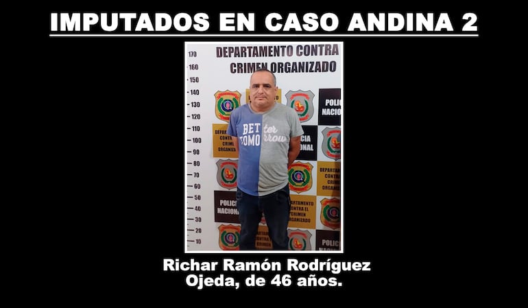 Richar Ramón Rodríguez Ojeda, enviado al penal de Tacumbú.