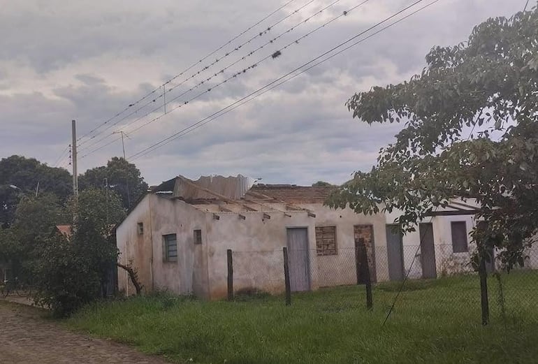 Temporal causa destrozos en Tebicuary