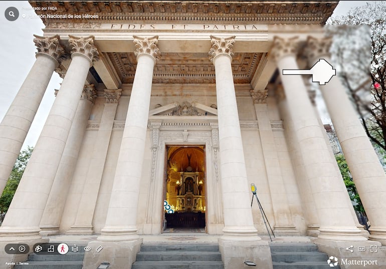 El Panteón Nacional de los Héroes en Matterport.