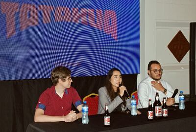 Organizadores del Festival Tatakua 2026 en conferencia.