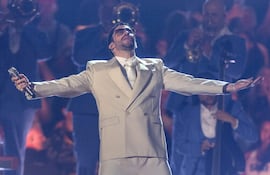 Bad Bunny durante un concierto en Buenos Aires, Argentina, el pasado viernes.