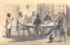 Cena en Capilla San Martín. Xilograbado. Fuente: Page, Thomas J.: La Plata, the Argentine Confederation, and Paraguay. New York, Harper & Brothers, 1873 (1º ed.: 1859). Imagoteca Paraguay.