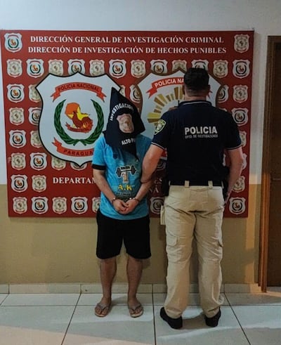 Uno de los supuestos implicados detenido por la Policía Nacional.