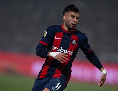 Iván Leguizamón, delantero paraguayo de San Lorenzo.